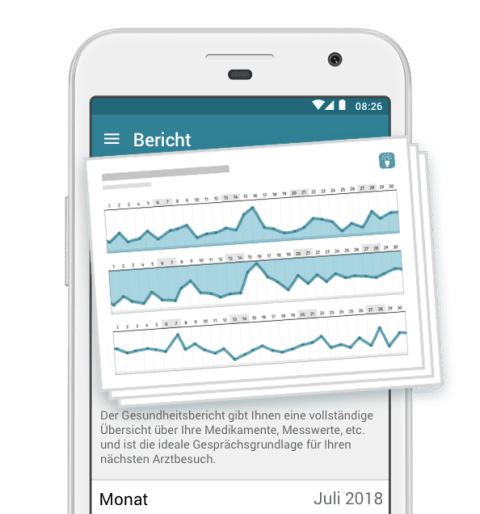 Symptomtagebuch und Medikamenteneinnahme App Coronavirus