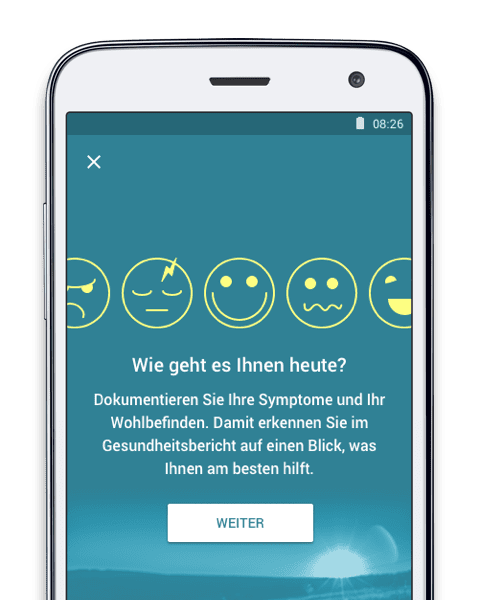 Stimmungstagebuch App für Menschen mit Depressionen Screenshot MyTherapy