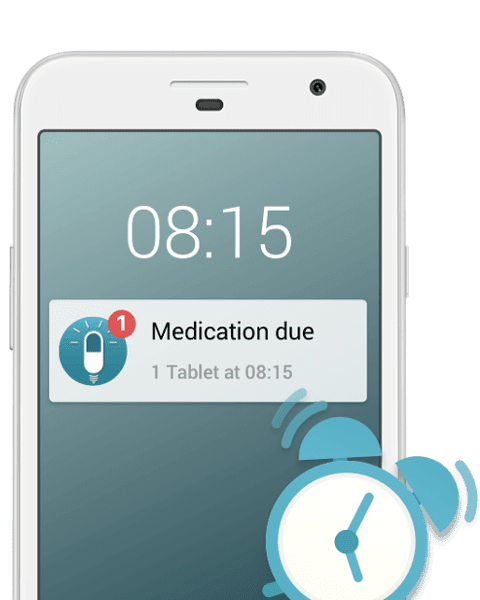 screenshot of mytherapy medication reminder app