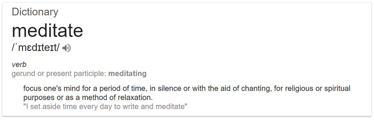 definition of meditate