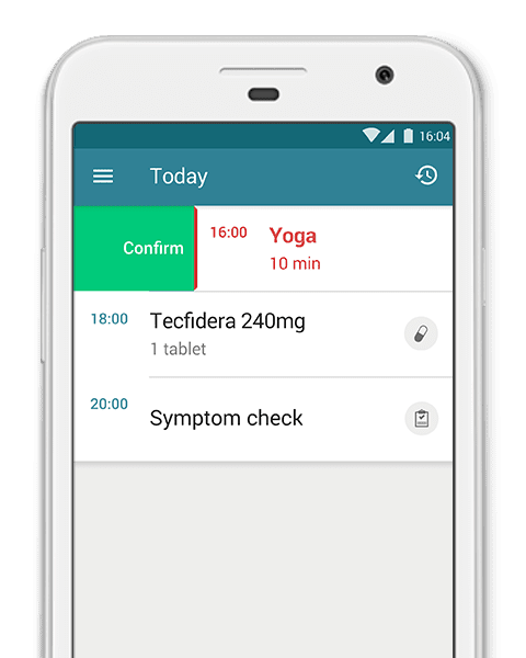 mytherapy multiple sclerosis treatment tracker screenshot