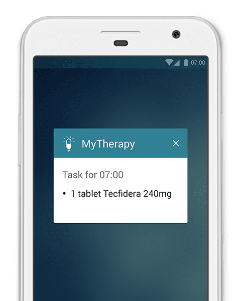 MyTherapy pill reminder notification