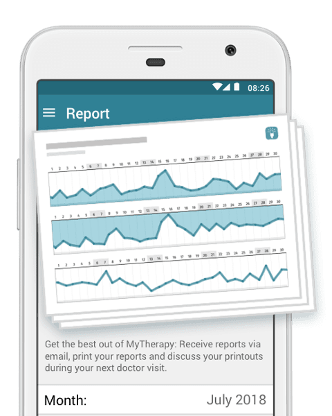 mytherapy health tracker and med reminder health report