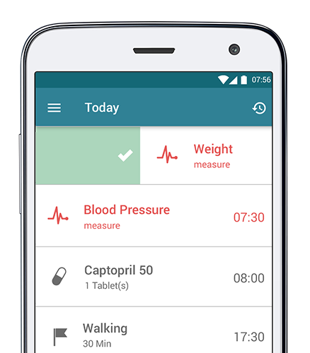 A medication reminder and blood pressure diary - all in the palm of your hand