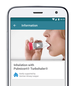 An example of a COPD treatment plan in a smartphone health app