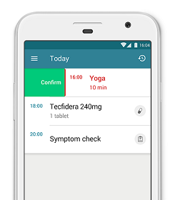 MyTherapy medication reminder for multiple sclerosis