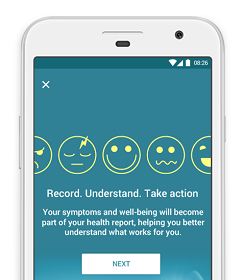 An example of an IBS treatment plan in an app