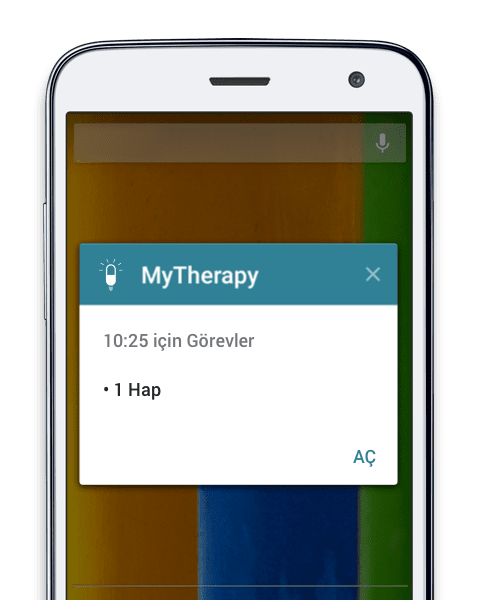 Mytherapy sağlık takibi uygulaması bildirim ekran görüntüsü